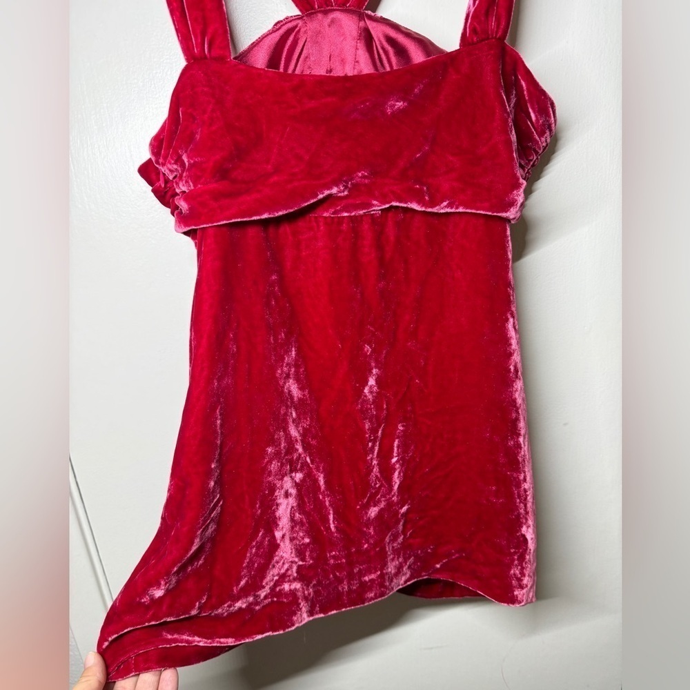 NWT Marc by Marc Jacobs Strawberry Daiquiri Pink Velvet Silk Blend Bow Blouse 6 - Picture 13 of 16